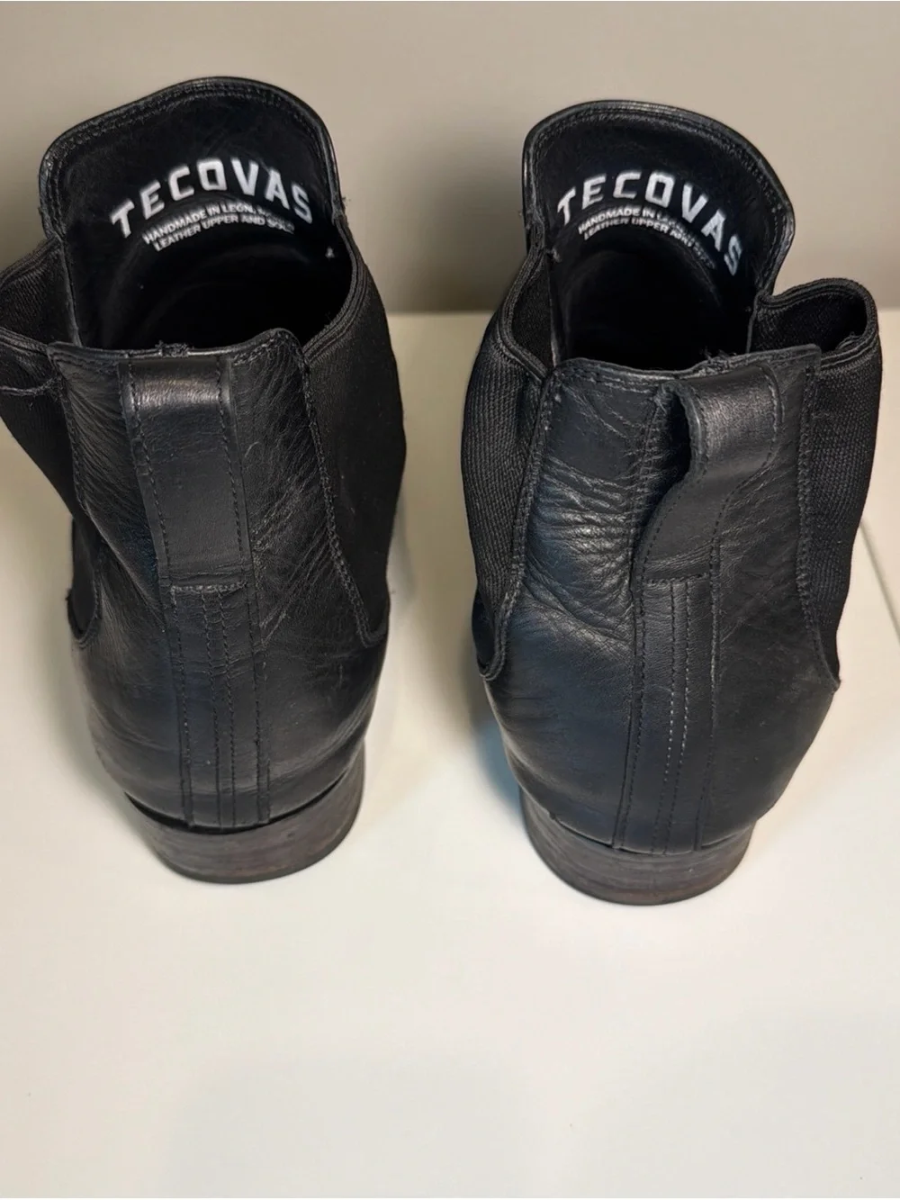 Tecovas The Chance Men’s Black Leather Chelsea Ankle Boots 13